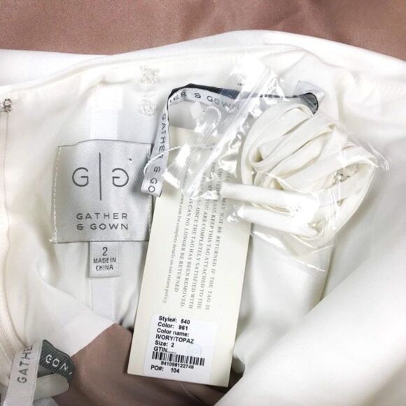 CLEARANCE! Ivory Gather & Gown Long Gown 2 NWT - Picture 6 of 6